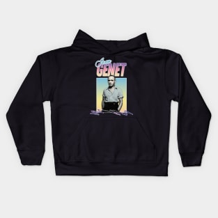 Jean Genet - Aesthetic Retro Style Tribute Design Kids Hoodie